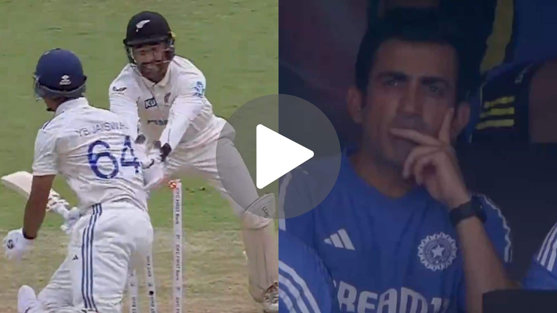 [Watch] Gautam Gambhir Angry As Jaiswal Throws Away His Start In Bengaluru Test